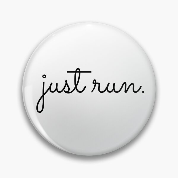 Item preview, JUST RUN cursive runner sticker designed and sold by schmicol.