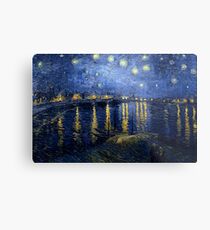 Lienzo metálico Vincent van Gogh - Noche estrellada sobre el Ródano