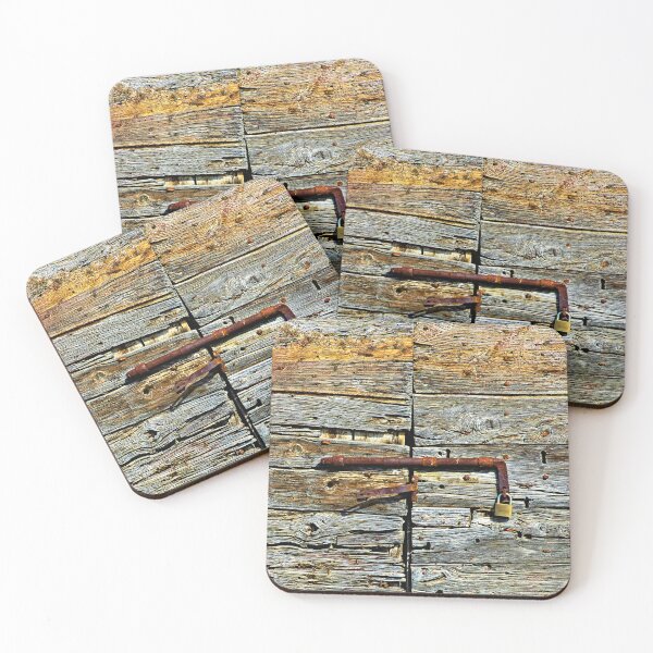 Item preview, Old Weathered Wooden Rural Door Rusty Latch designed and sold by Anna Lemos.