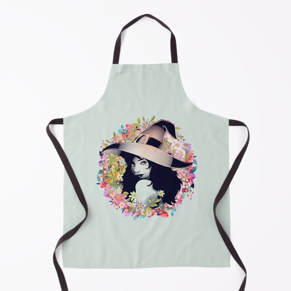 Item preview, Floral Witch Halloween print (Green) designed and sold by CreepyCurator.