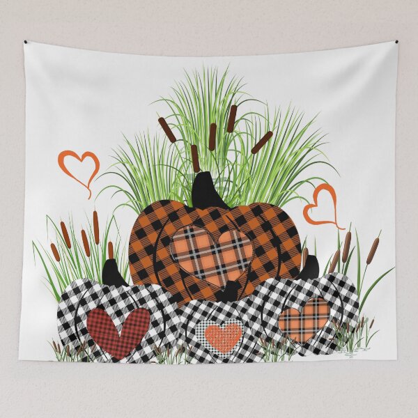 Item preview, Plaid Pumpkins and Hearts designed and sold by LanaDevon.
