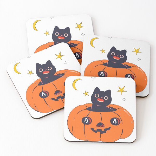 Item preview, Gatito de Halloween y Jack-o-lantern designed and sold by Ed Rosek.