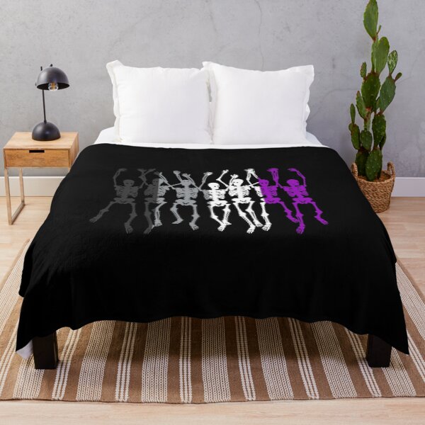 Item preview, Halloween Skeletons Ace Flag. Asexual Pride designed and sold by Subtle Pride Shop.