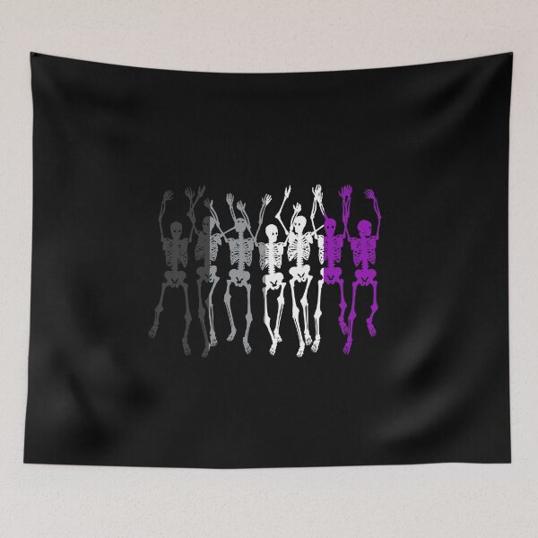 Item preview, Halloween Skeletons Ace Flag. Asexual Pride designed and sold by Subtle Pride Shop.