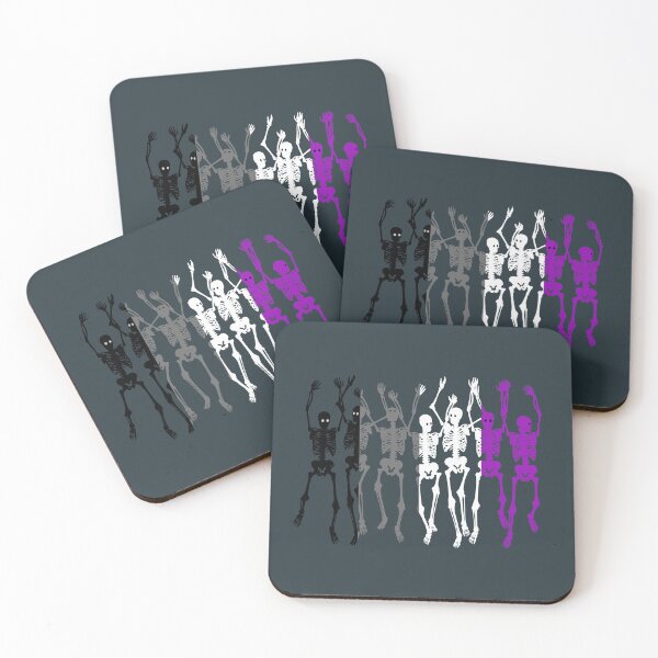 Item preview, Halloween Skeletons Ace Flag. Asexual Pride designed and sold by Subtle Pride Shop.