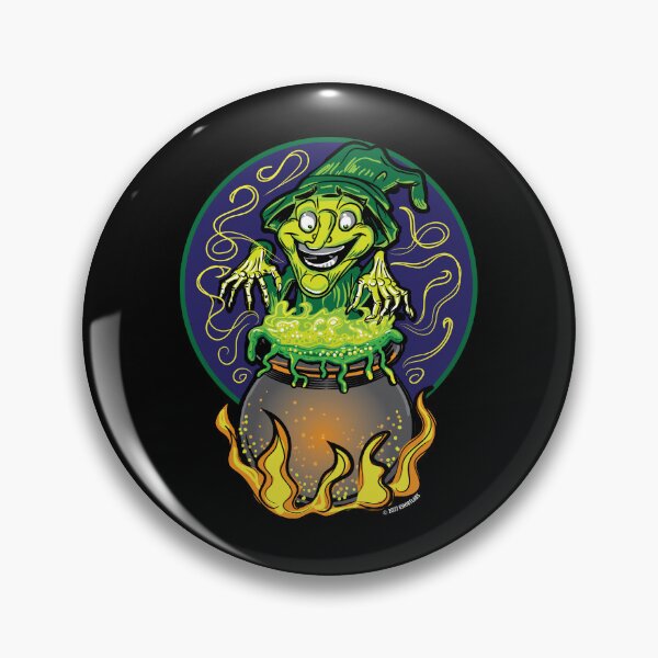 Item preview, Halloween Witch casting a spell over a Cauldron designed and sold by eShirtLabs.