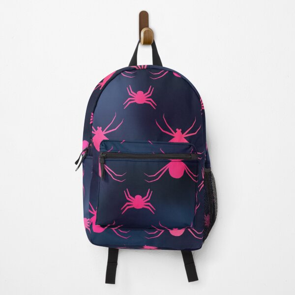 Item preview, Fluorescent Pink Spider Pattern On Black Background With A Navy Shimmer Effect designed and sold by LDTreasures.