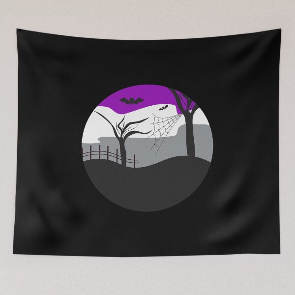 Item preview, Halloween Ace Spooky Graveyard. Asexual Pride designed and sold by Subtle Pride Shop.