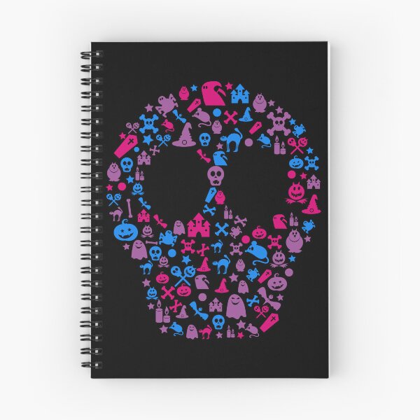 Item preview, Halloween Bi Skeleton Skull Collage. Bisexual Pride designed and sold by Subtle Pride Shop.