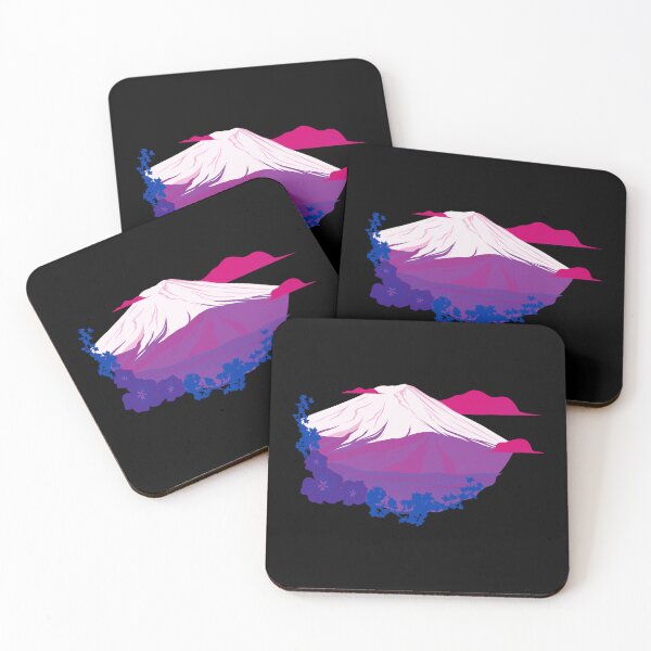 Item preview, Mountains, Clouds, and Flowers Bi Flag. Bisexual Pride designed and sold by Subtle Pride Shop.