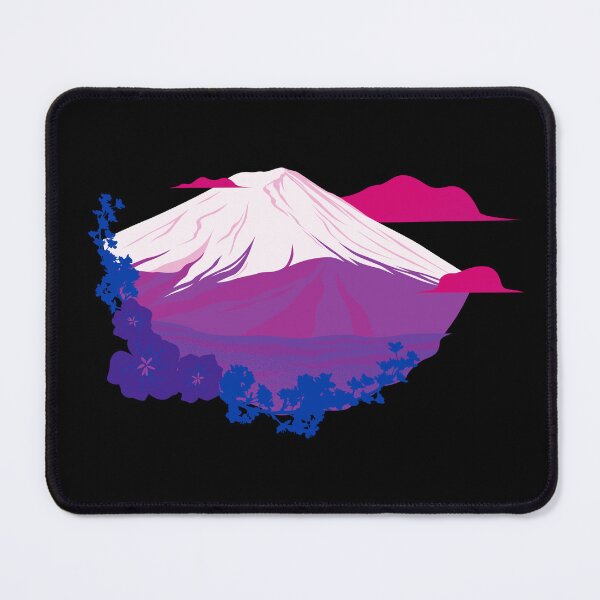 Item preview, Mountains, Clouds, and Flowers Bi Flag. Bisexual Pride designed and sold by Subtle Pride Shop.