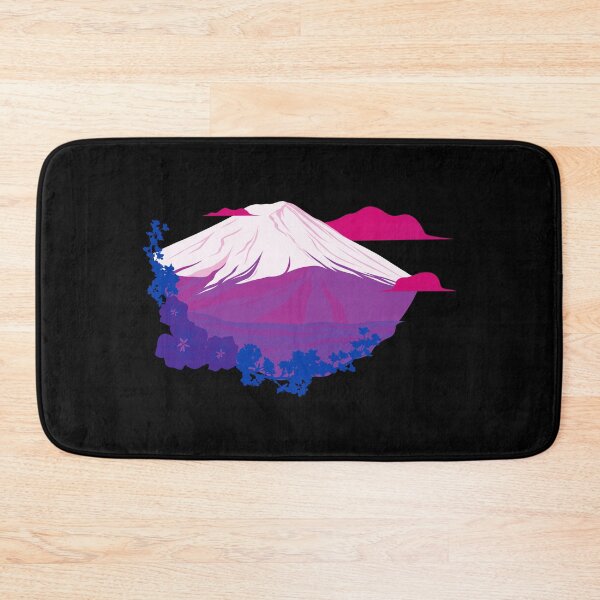 Item preview, Mountains, Clouds, and Flowers Bi Flag. Bisexual Pride designed and sold by Subtle Pride Shop.
