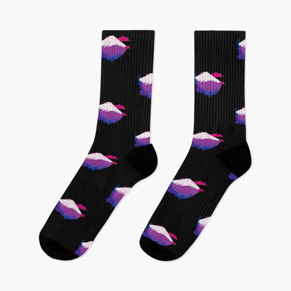 Item preview, Mountains, Clouds, and Flowers Bi Flag. Bisexual Pride designed and sold by Subtle Pride Shop.