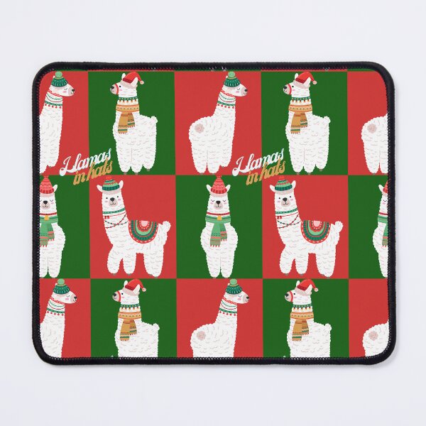 Item preview, Festive Llamas in Knitted Hats designed and sold by MimsTees.