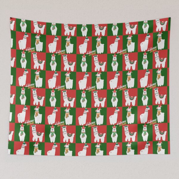Item preview, Festive Llamas in Knitted Hats designed and sold by MimsTees.