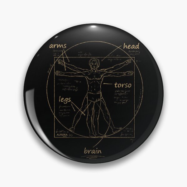 Item preview, Da Vinci's Vitruvian man - funny variation (black version) designed and sold by Yerdna.