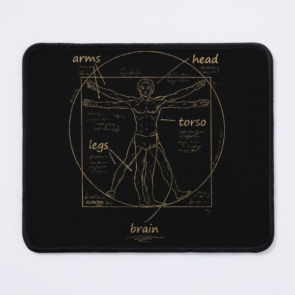 Item preview, Da Vinci's Vitruvian man - funny variation (black version) designed and sold by Yerdna.