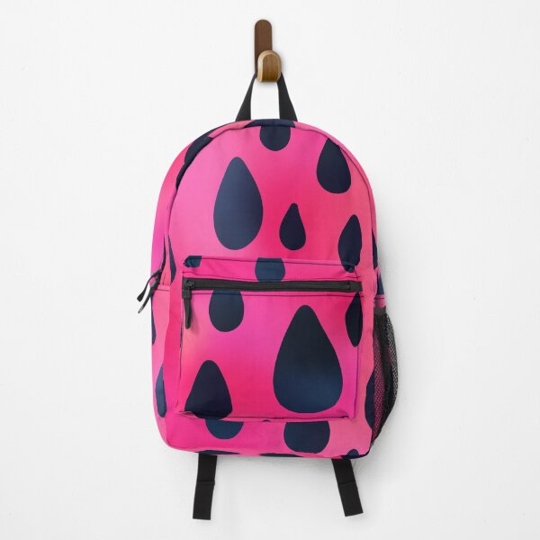 Item preview, Black Teardrop Pattern On Fluorescent Pink Background With A Pale Magenta Shimmer Effect designed and sold by LDTreasures.