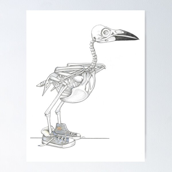 Item preview, Crow Skeleton in High Tops designed and sold by JimsBirds.