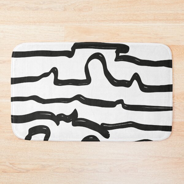 Item preview, Black and white art stripe pattern. Original hand-drawn horizontal line pattern. Minimalist black and white trendy pattern. designed and sold by ChrisiMM.