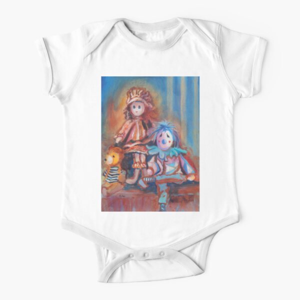 Teddy Bear and Dolls Short Sleeve Baby One-Piece
