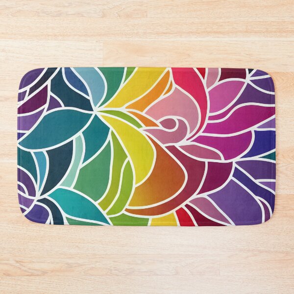 Item preview, Rainbow Colored Stained Glass Vibrant and Colorful Positive Vibes LGBT  designed and sold by CGSGraphics.