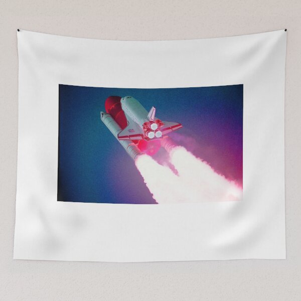 Item preview, Rocketship Blast Off, Colorful Outer Space Spaceship Spacecore  designed and sold by SundaySoup.