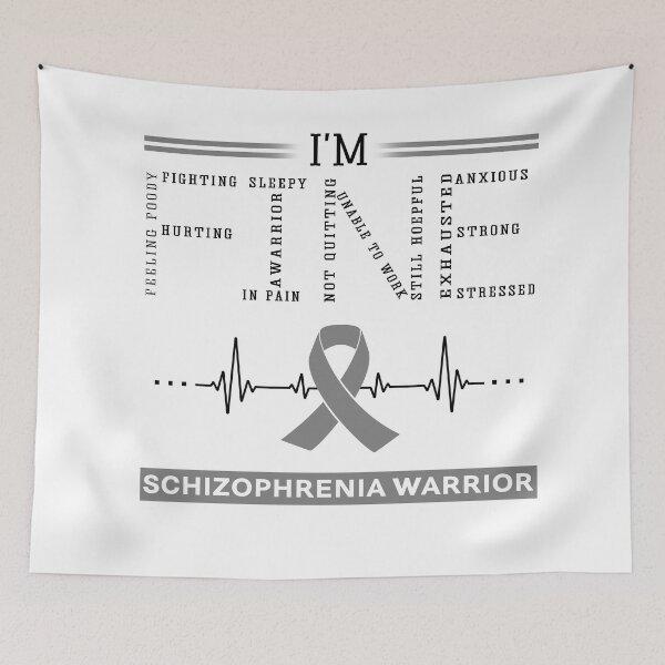 Item preview, I'm Fine Schizophrenia Warrior Support Schizophrenia Awareness Gifts designed and sold by rechardtee.