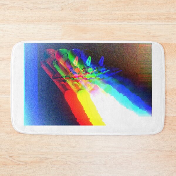 Item preview, Rainbow Rocketship Blast Off, Colorful Outer Space Spaceship Spacecore  designed and sold by SundaySoup.