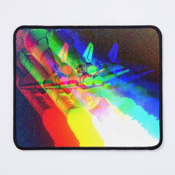 Item preview, Rainbow Rocketship Blast Off, Colorful Outer Space Spaceship Spacecore  designed and sold by SundaySoup.