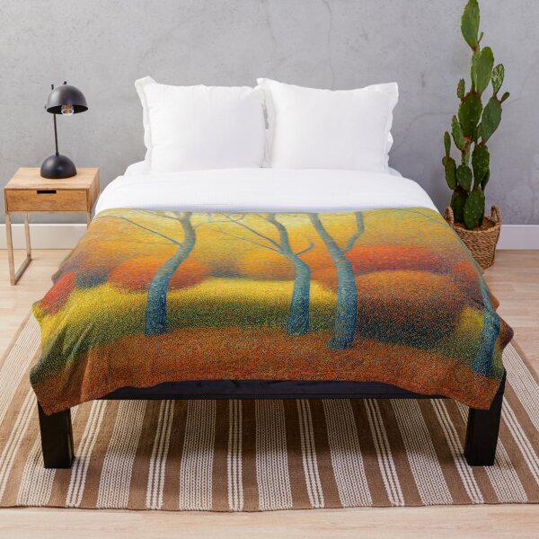 Item preview, Pintura de paisaje de bosque de otoño designed and sold by © Maya Lavda || wocado.