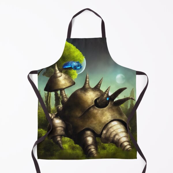 Item preview,  A spiky alien battlesnail with a trunk and umbrella antenna in alien planet setting I designed and sold by BrachiaST.