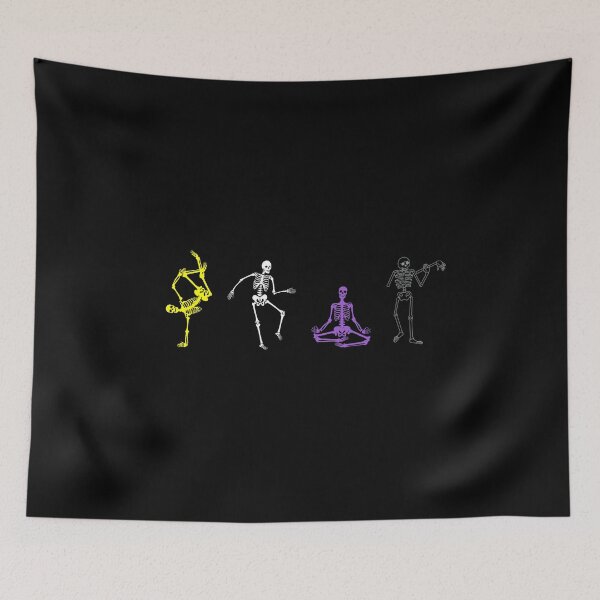 Item preview, Halloween Non Binary Skeletons. Nonbinary Pride designed and sold by Subtle Pride Shop.