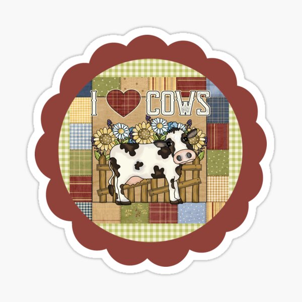 Vista previa del artículo con la obra «Amo las vacas - Lindo patrón de patchwork con vaca lechera», diseñado y vendido por handsoftime2020.