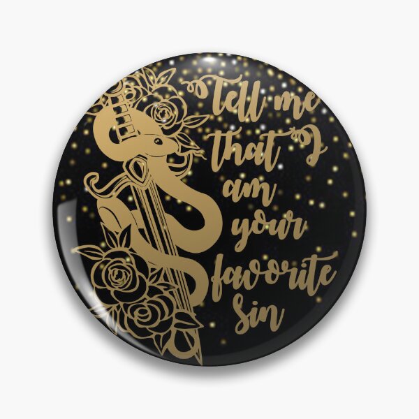 Item preview, Gold Glitter Tell Me That I Am Your Favorite Sin designed and sold by Celticrose721.