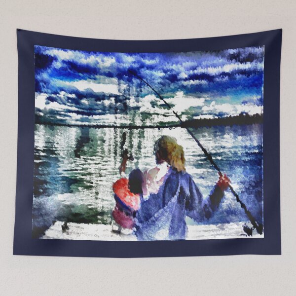 Item preview, Fishing off the dock designed and sold by qlajt.