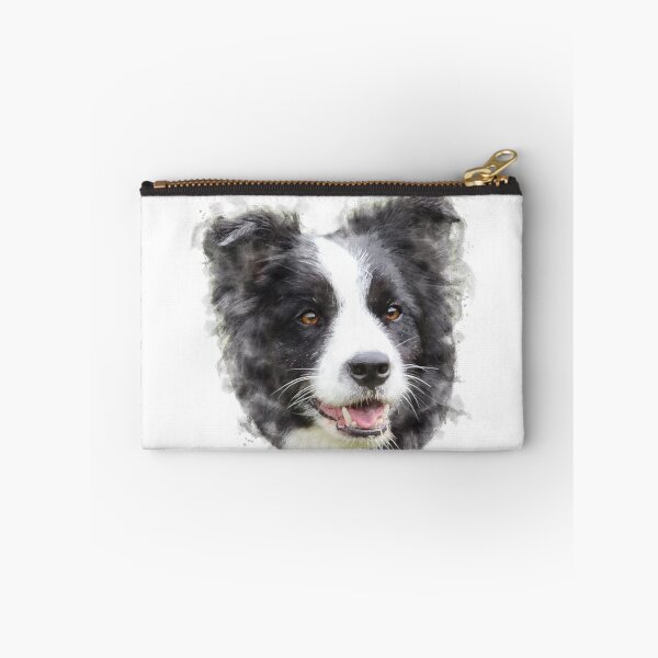 Item preview, Black and White Border Collie Watercolour Artwork designed and sold by Typeglyphs.