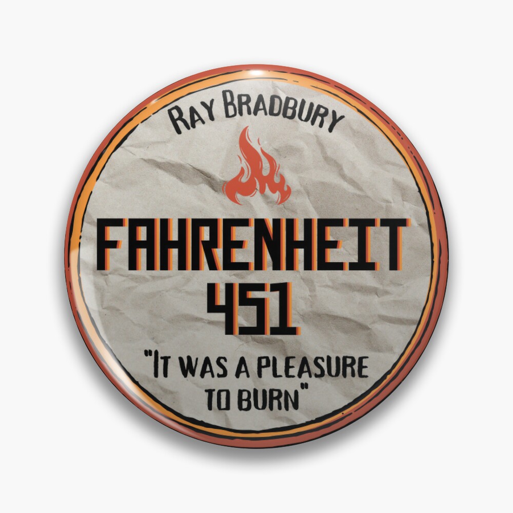 Ray Bradbury's Fahrenheit 451 Literary Word Cloud, Dystopian Novel