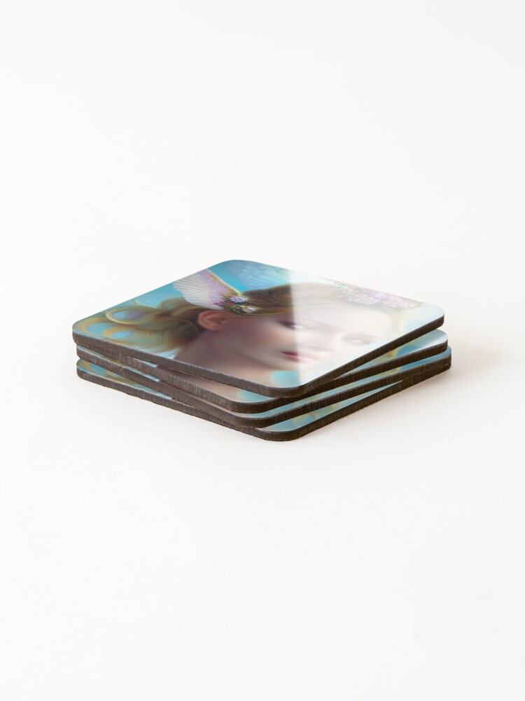 Thumbnail 4 of 5, Coasters (Set of 4), Merci designed and sold by RitaMaye.