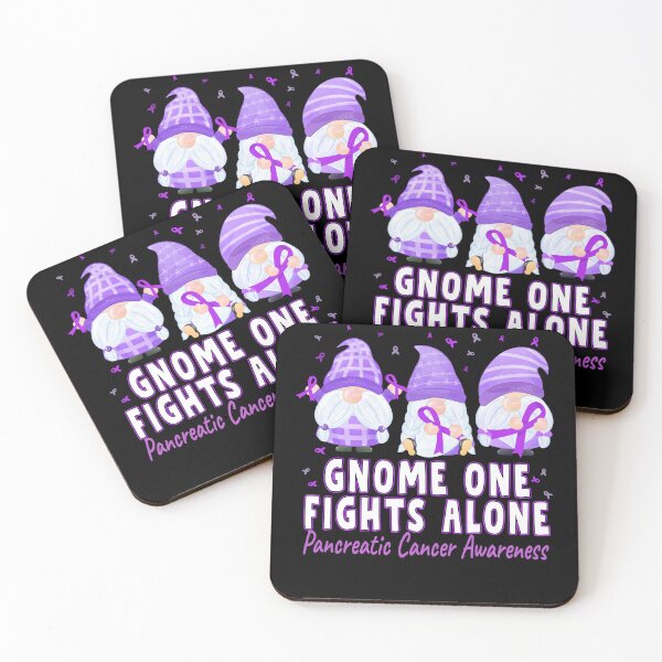 Item preview, Pancreatic Cancer Awareness Gnome One Fights Alone Purple Ribbon designed and sold by oswaldcoccoh.