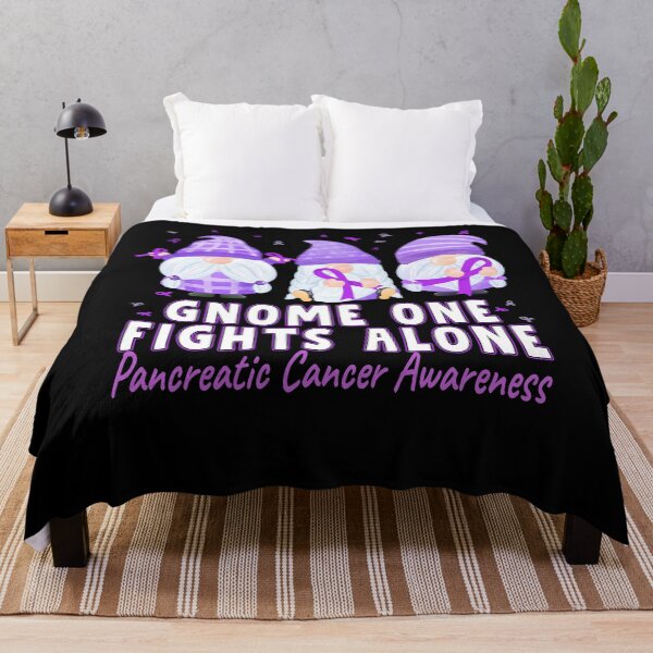 Item preview, Pancreatic Cancer Awareness Gnome One Fights Alone Purple Ribbon designed and sold by oswaldcoccoh.
