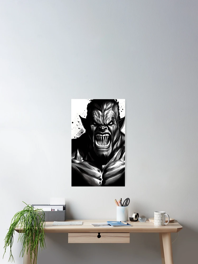 Thumbnail 2 of 3, Poster, Angry Orc Warrior designed and sold by RockingPandS.