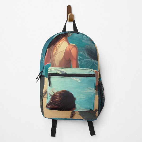 Item preview, A girl on a cliff overlooking the beach designed and sold by Dicoart.