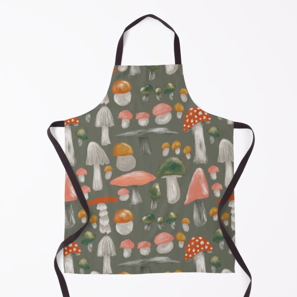 Item preview, Shroom lovin life in reds on gray background designed and sold by katerosestudios.