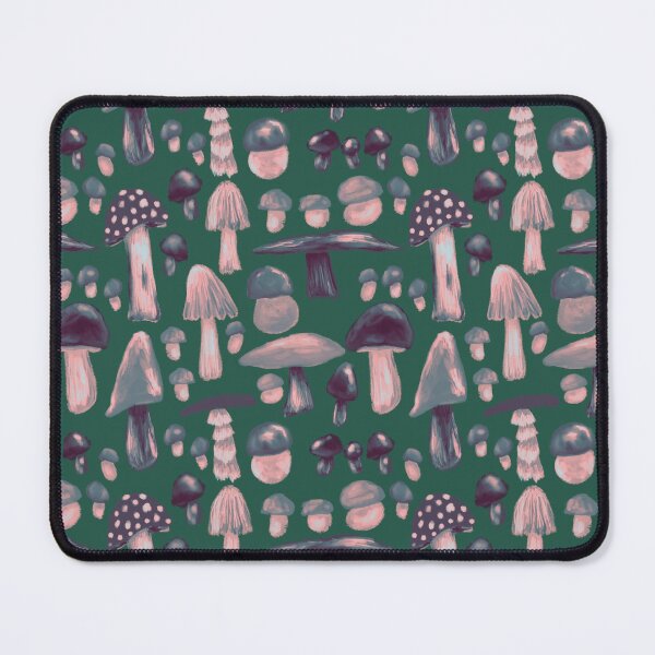 Item preview, Shroom lovin life in monochrome on green background designed and sold by katerosestudios.
