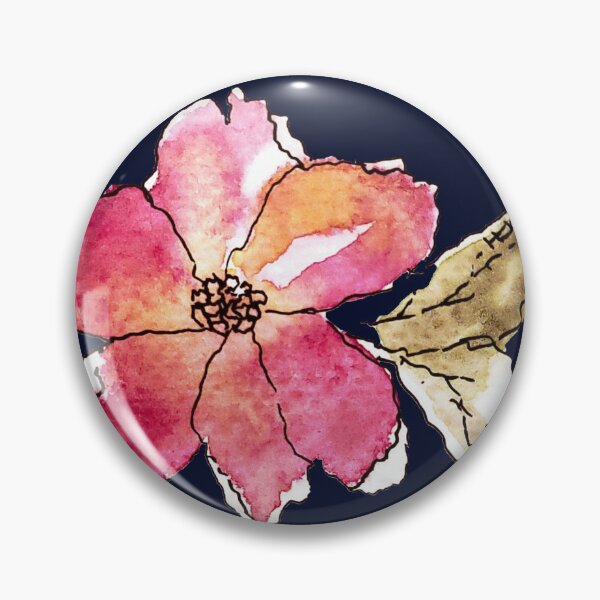 Item preview, Crepe Paper Flower on Navy designed and sold by WallaceColor.