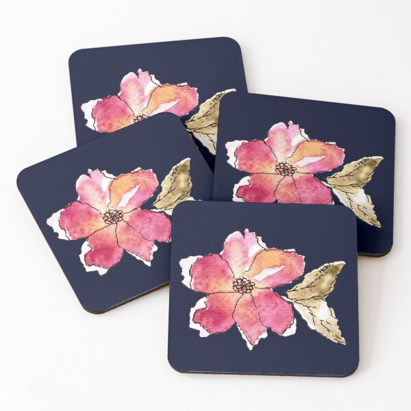 Item preview, Crepe Paper Flower on Navy designed and sold by WallaceColor.