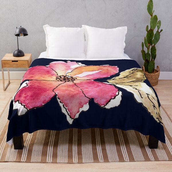 Item preview, Crepe Paper Flower on Navy designed and sold by WallaceColor.