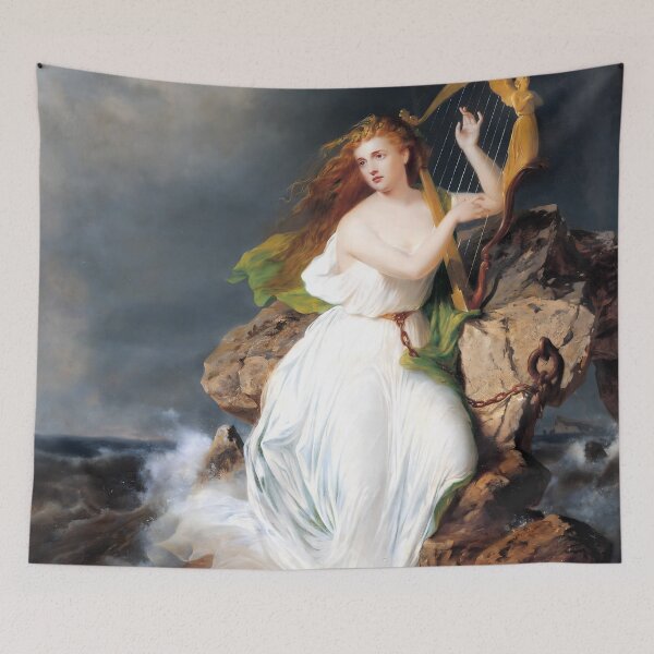 Item preview, The Harp of Erin by Thomas Buchanan Read -Mermaid | the siren painting designed and sold by TeeARTHY.