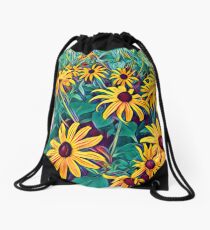Black-Eyed Susan Drawstring Bag